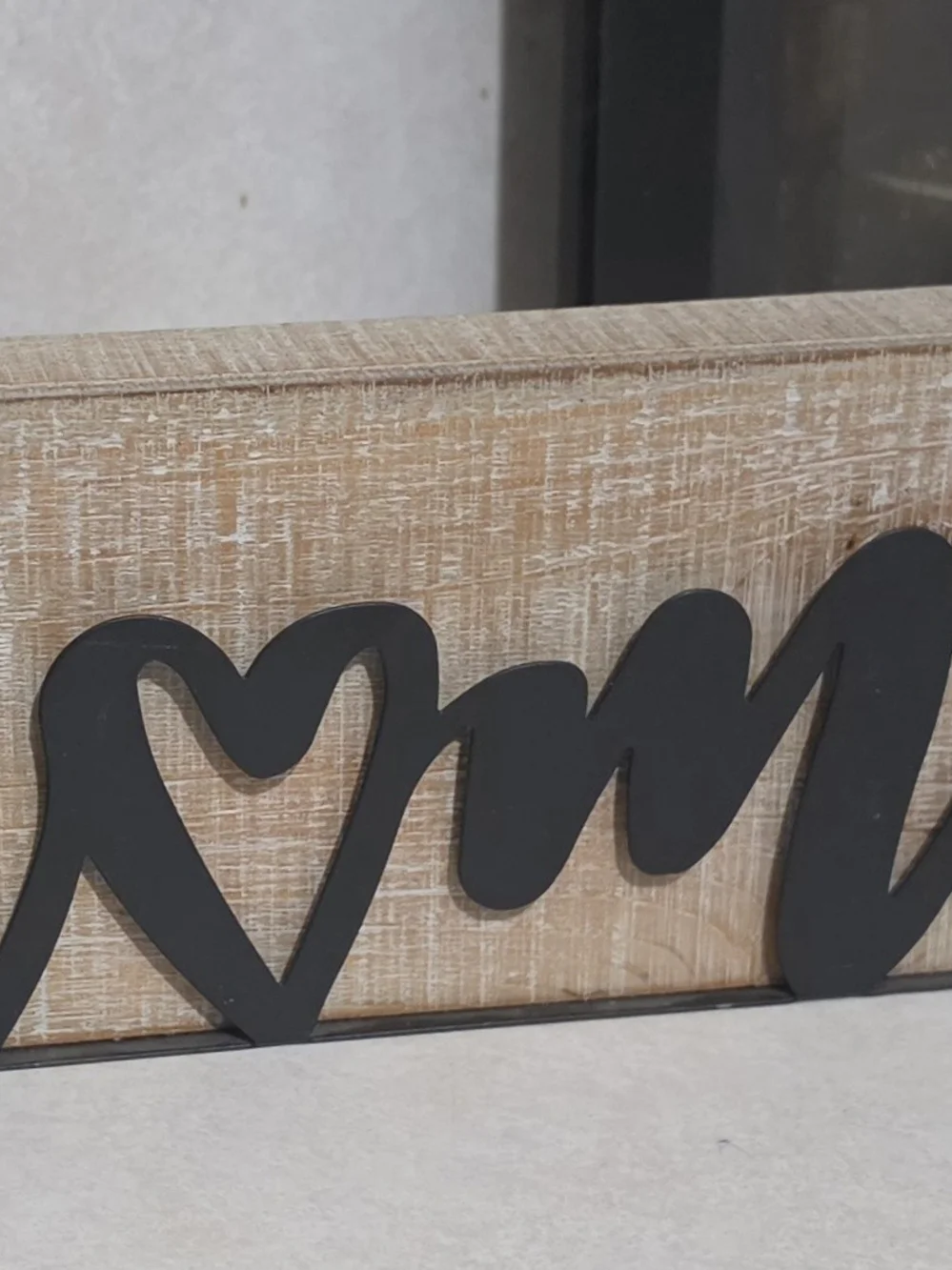 Hobby Lobby Black Script 'Home' Rustic Wooden Table - Wall Decor